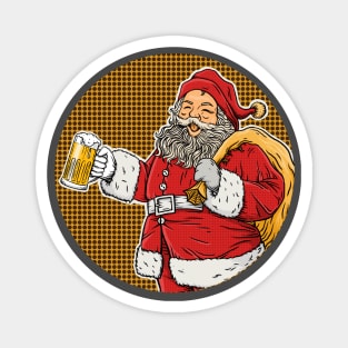 Christmas Santa Beer Drinking Magnet